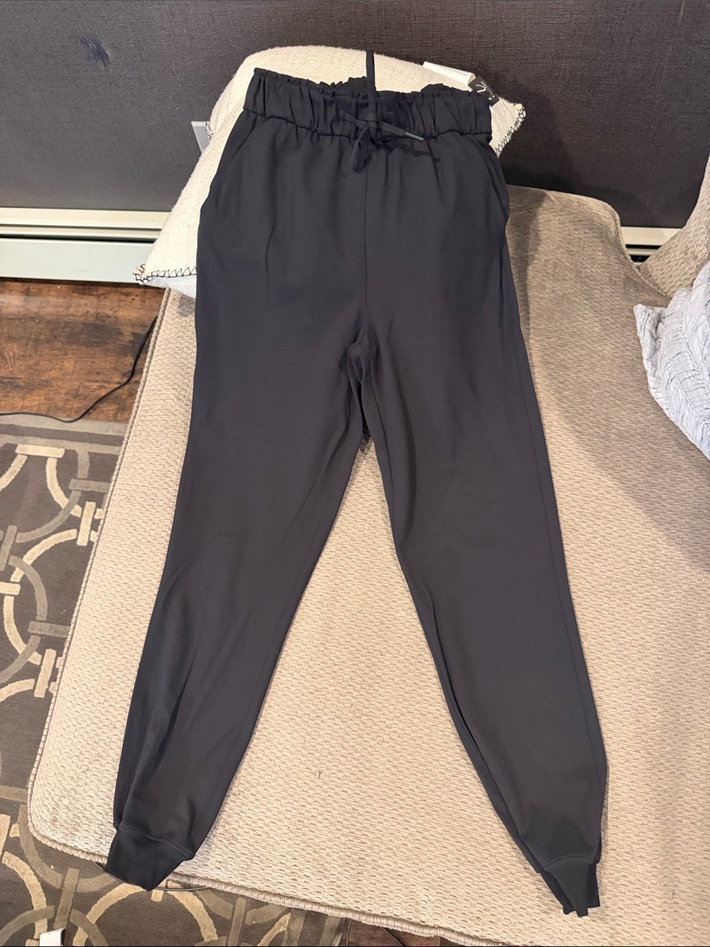 lululemon athletica Black Drawstring Track Joggers